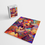 Colorful Distorted Squares Jigsaw Puzzle Gallery Image 2