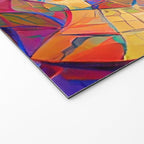 Colorful Distorted Squares Welcome Mat Gallery Image 2