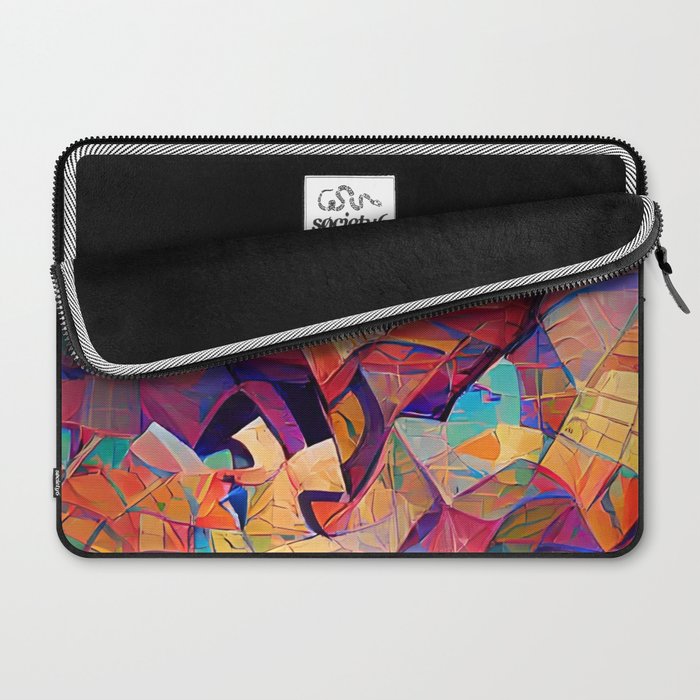 Colorful Distorted Squares Laptop Sleeve Gallery Image 2
