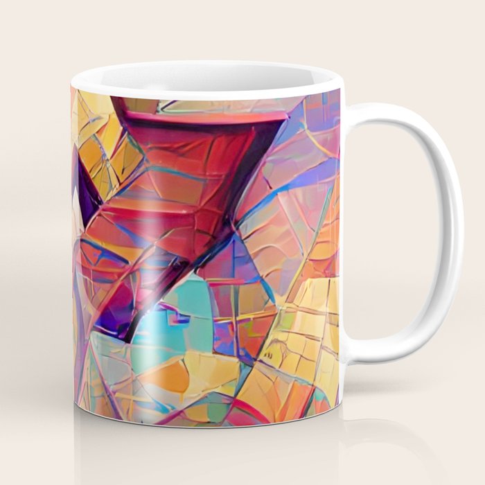 Colorful Distorted Squares Coffee Mug Gallery Image 1