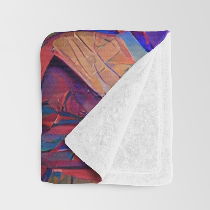 Colorful Distorted Squares Throw Blanket Gallery Image 3