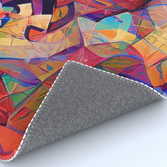 Colorful Distorted Squares Rug Gallery Image 4