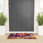 Colorful Distorted Squares Welcome Mat Gallery Image 3