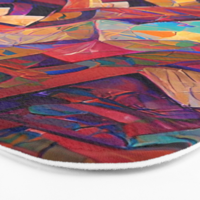 Colorful Distorted Squares Bath Mat Gallery Image 3