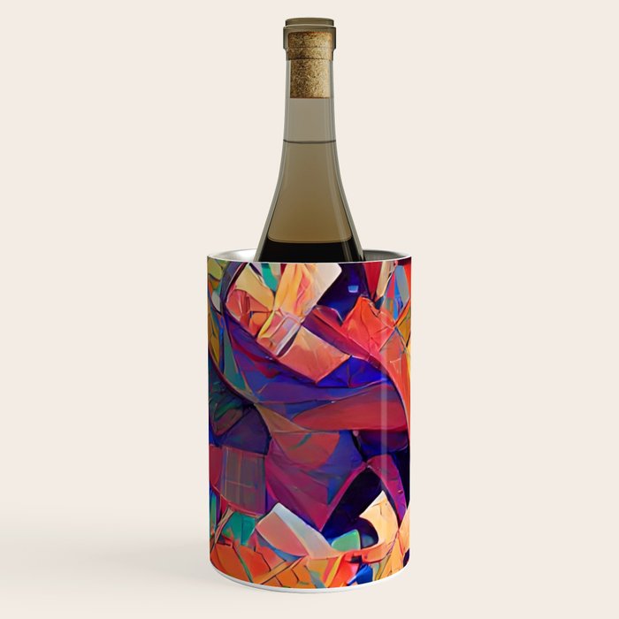 Colorful Distorted Squares Wine Chiller Gallery Image 2