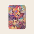 Colorful Distorted Squares Bath Mat Gallery Image 1