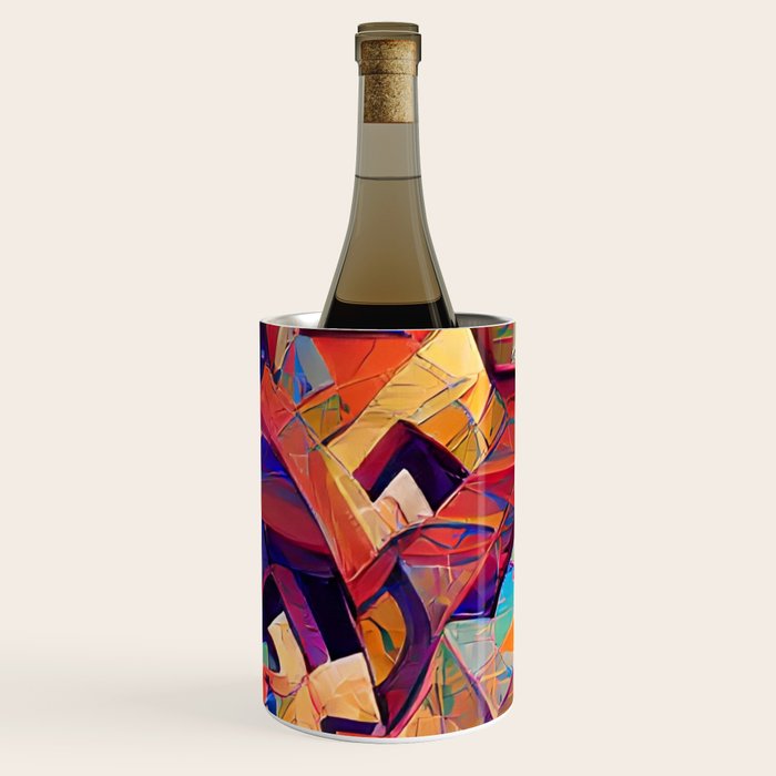 Colorful Distorted Squares Wine Chiller Gallery Image 1