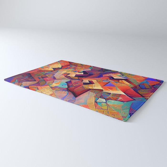 Colorful Distorted Squares Rug Gallery Image 3