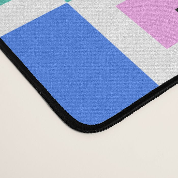 Colorful back to school checkered art pattern Desk Mat Gallery Image 4