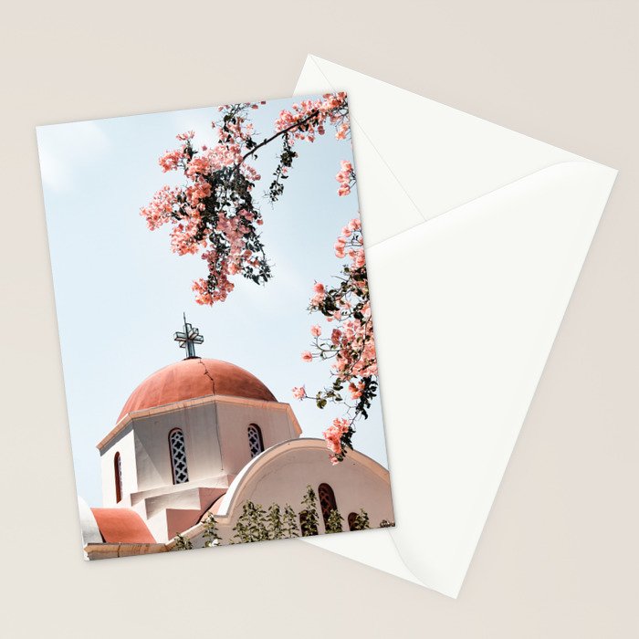 Summer In Greece Art Print | Pink Flowers Photo | Crete Island Holiday | Europe Travel Photography Stationery Card Gallery Image 2