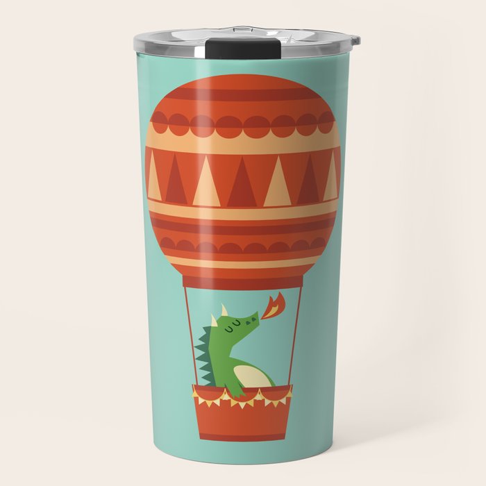 Dragon On Hot Air Balloon Travel Mug Gallery Image 1