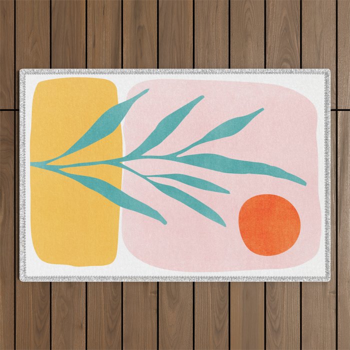 The Peaceful Place Abstract Landscape Outdoor Rug Gallery Image 1