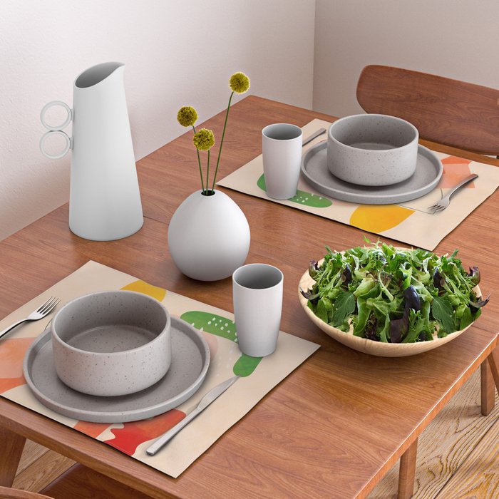 modern art abstract shapes play 2 Placemat Gallery Image 2