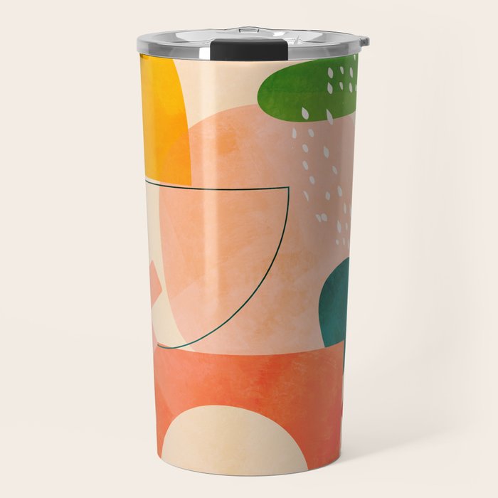 modern art abstract shapes play 2 Travel Mug Gallery Image 1
