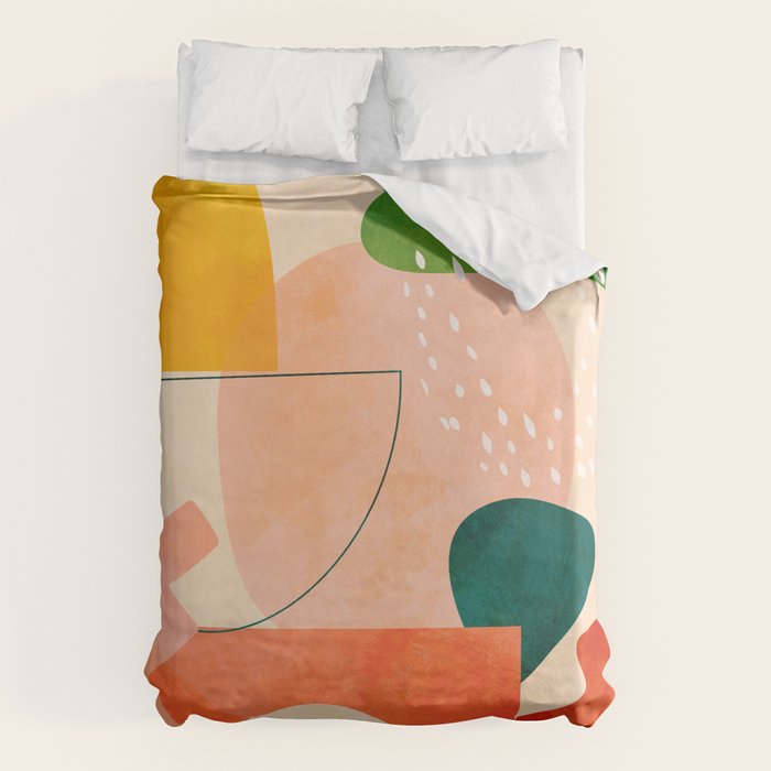 modern art abstract shapes play 2 Duvet Cover Gallery Image 1