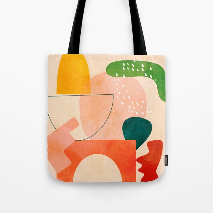 modern art abstract shapes play 2 Tote Bag Gallery Image 1