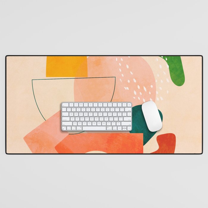 modern art abstract shapes play 2 Desk Mat Gallery Image 1