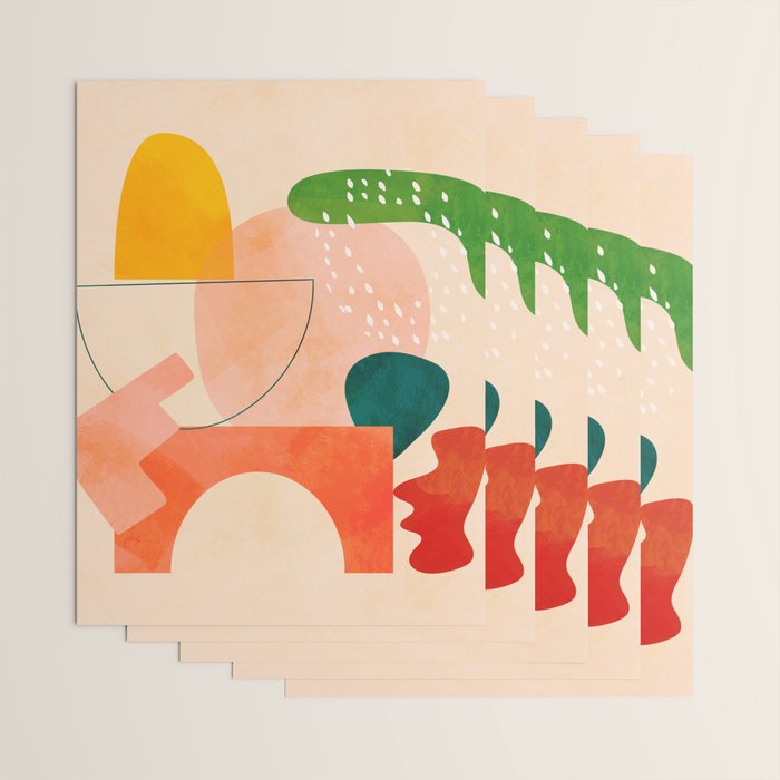 modern art abstract shapes play 2 Wrapping Paper Gallery Image 3