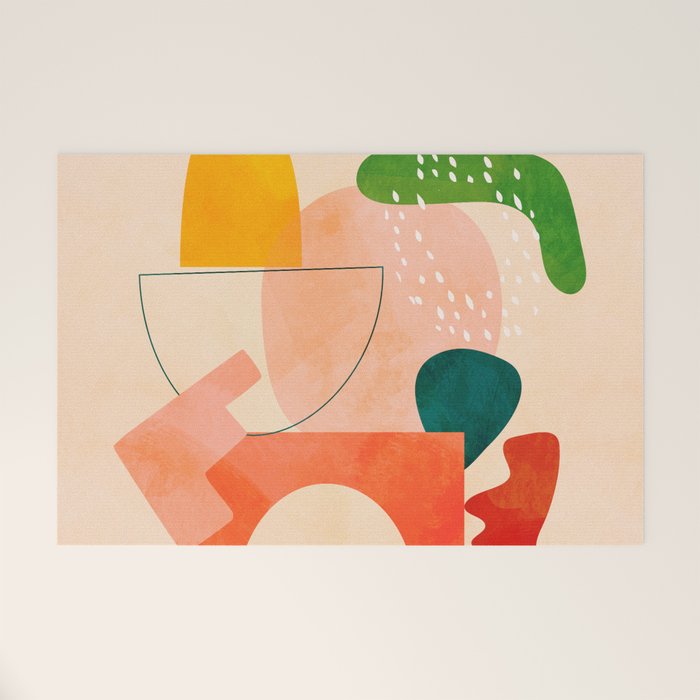 modern art abstract shapes play 2 Welcome Mat Gallery Image 1