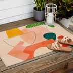 modern art abstract shapes play 2 Outdoor Rug Gallery Image 2