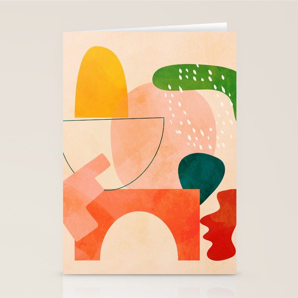 modern art abstract shapes play 2 Stationery Card Gallery Image 2