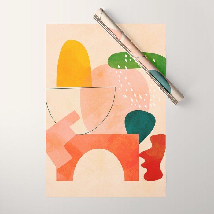 modern art abstract shapes play 2 Wrapping Paper Gallery Image 1