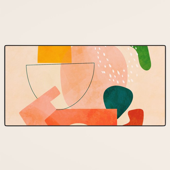 modern art abstract shapes play 2 Desk Mat Gallery Image 3