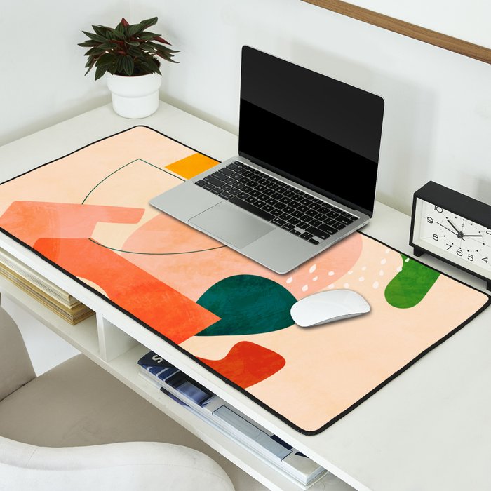 modern art abstract shapes play 2 Desk Mat Gallery Image 2