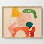 modern art abstract shapes play 2 Serving Tray Gallery Image 1