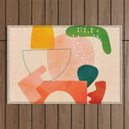 modern art abstract shapes play 2 Outdoor Rug Gallery Image 1