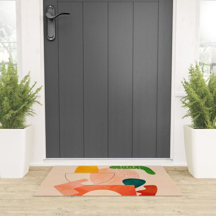 modern art abstract shapes play 2 Welcome Mat Gallery Image 3
