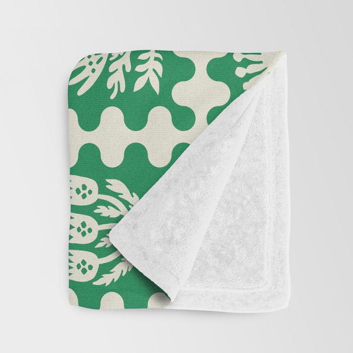 FOLKFLOWER FOREST Throw Blanket Gallery Image 3