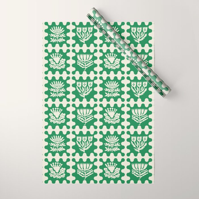 FOLKFLOWER FOREST Wrapping Paper Gallery Image 1