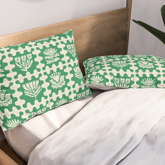 FOLKFLOWER FOREST Pillow Sham Gallery Image 2