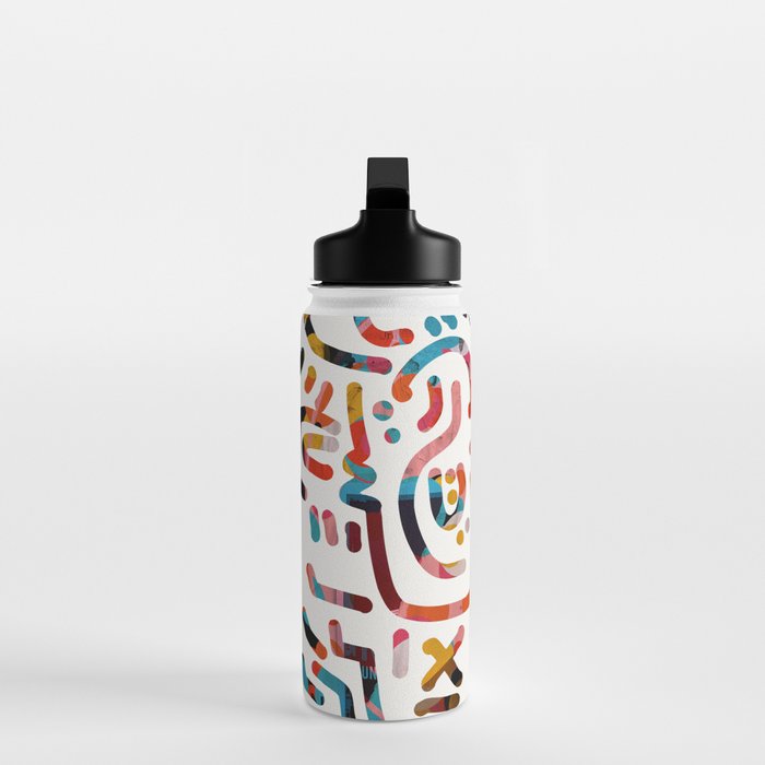Graffiti Art Life in the Jungle with Symbols of Energy Water Bottle Gallery Image 3