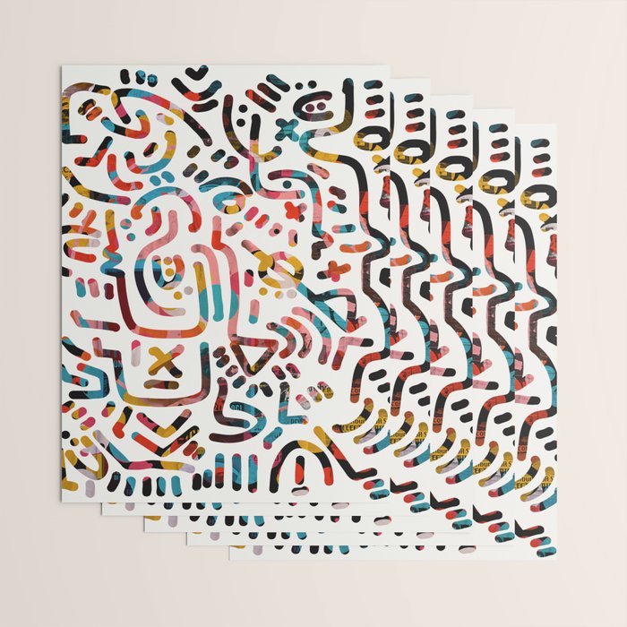 Graffiti Art Life in the Jungle with Symbols of Energy Wrapping Paper Gallery Image 3