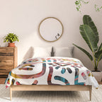 Graffiti Art Life in the Jungle with Symbols of Energy Comforter Gallery Image 3