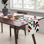 Graffiti Art Life in the Jungle with Symbols of Energy Table Runner Gallery Image 2