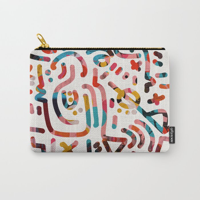 Graffiti Art Life in the Jungle with Symbols of Energy Carry All Pouch Gallery Image 1