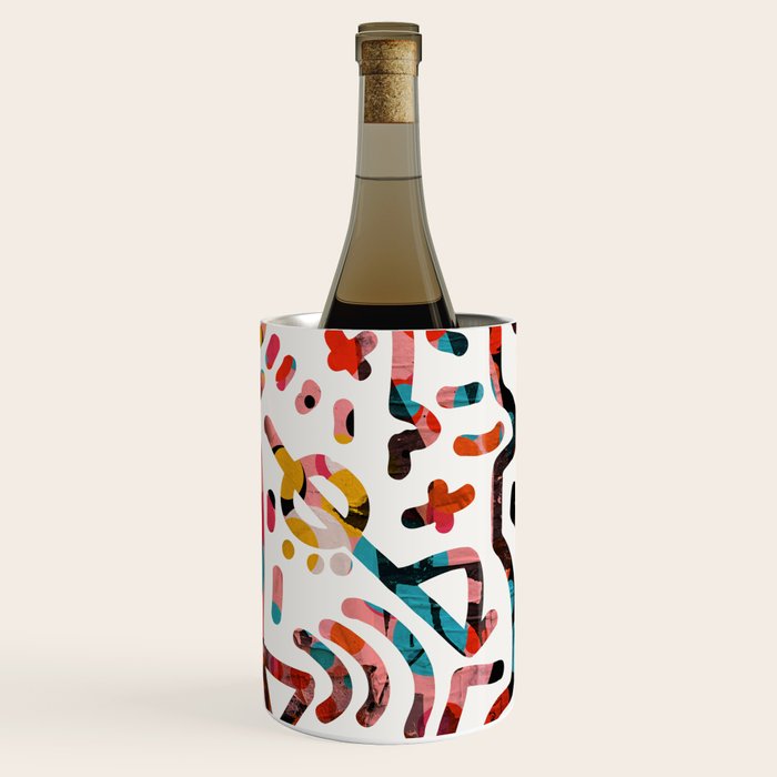 Graffiti Art Life in the Jungle with Symbols of Energy Wine Chiller Gallery Image 3