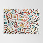 Graffiti Art Life in the Jungle with Symbols of Energy Rug Gallery Image 2