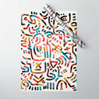 Graffiti Art Life in the Jungle with Symbols of Energy Wrapping Paper Gallery Image 1
