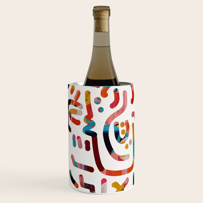 Graffiti Art Life in the Jungle with Symbols of Energy Wine Chiller Gallery Image 2