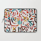 Graffiti Art Life in the Jungle with Symbols of Energy Laptop Sleeve Gallery Image 1