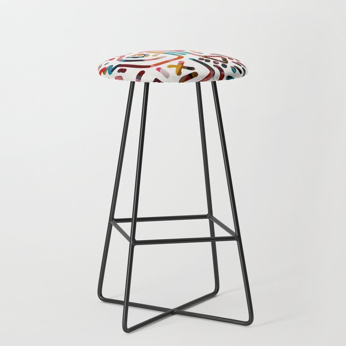 Graffiti Art Life in the Jungle with Symbols of Energy Stool Gallery Image 1