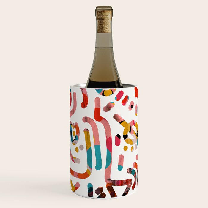 Graffiti Art Life in the Jungle with Symbols of Energy Wine Chiller Gallery Image 1