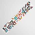 Graffiti Art Life in the Jungle with Symbols of Energy Table Runner Gallery Image 3