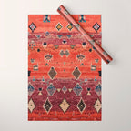 Traditional Oriental Moroccan Rug Design Wrapping Paper Gallery Image 1
