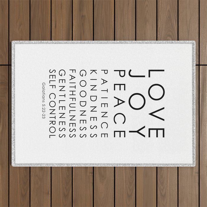 Fruits of the Spirit, Galatians 5:22-23 Outdoor Rug Gallery Image 1