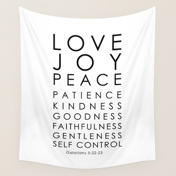 Fruits of the Spirit, Galatians 5:22-23 Wall Tapestry Gallery Image 1